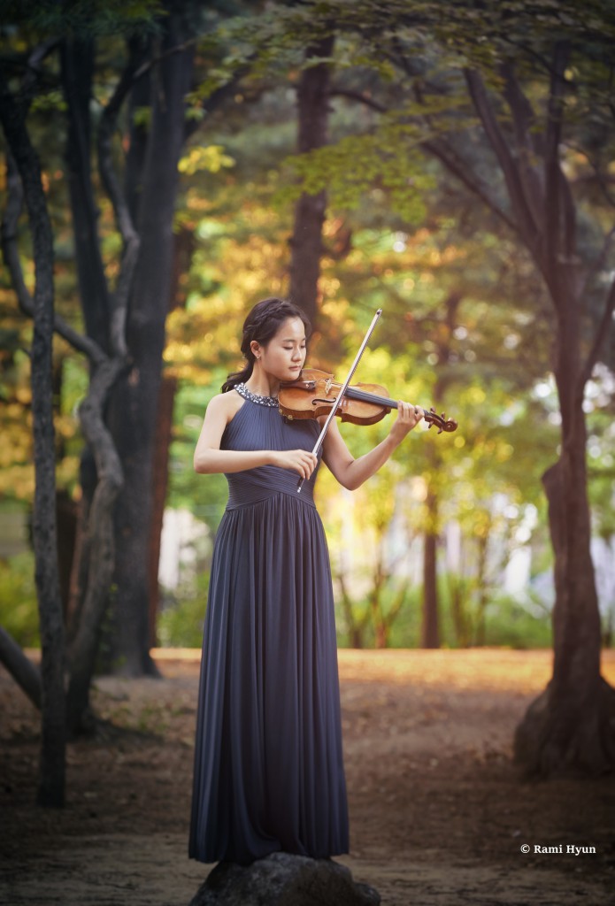 Ji Young Lim - forest with violin © Rami Hyun
